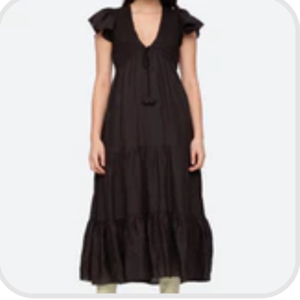 Sea NY Black Maxi Dress SZ2